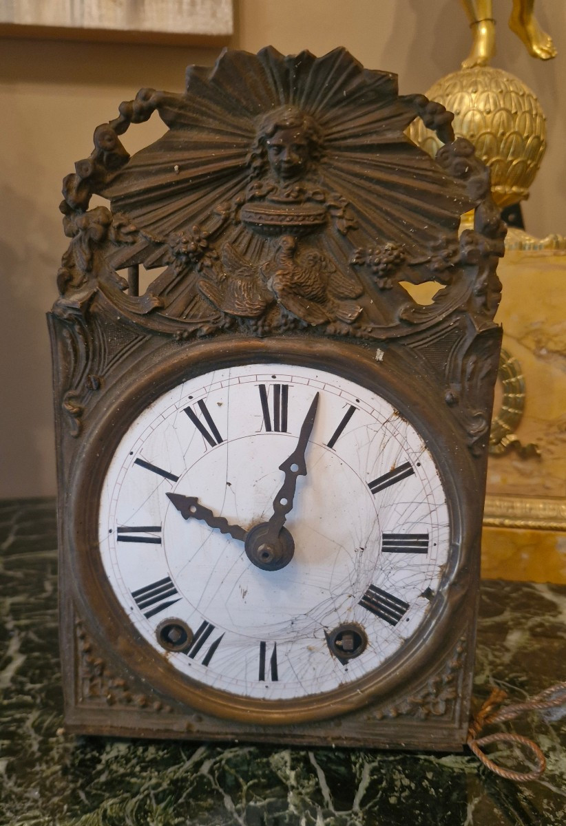 Small Comtoise Clock Movement Called Petit Comtois