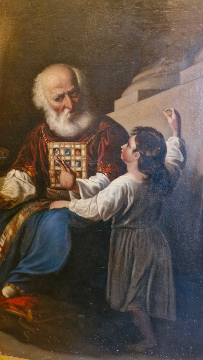 Peinture Huile Sur toile Religieuse XIX Ème S -photo-2