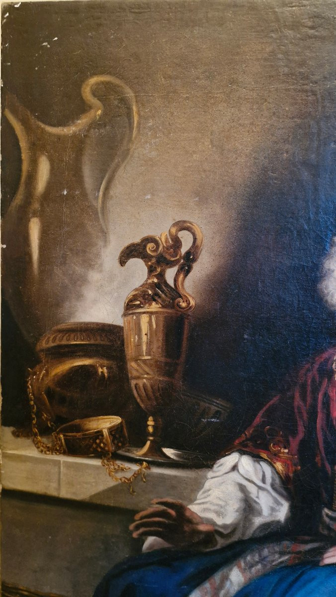 Peinture Huile Sur toile Religieuse XIX Ème S -photo-3