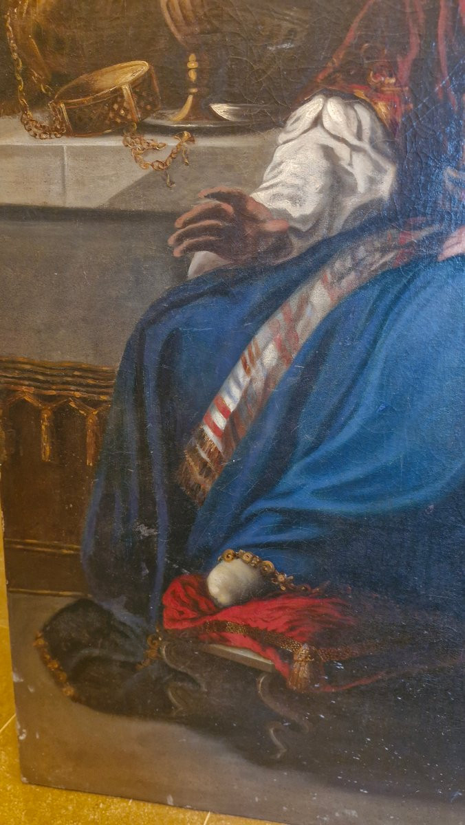 Peinture Huile Sur toile Religieuse XIX Ème S -photo-4