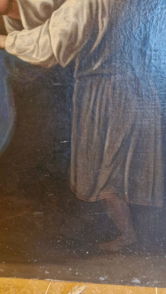 Peinture Huile Sur toile Religieuse XIX Ème S -photo-5