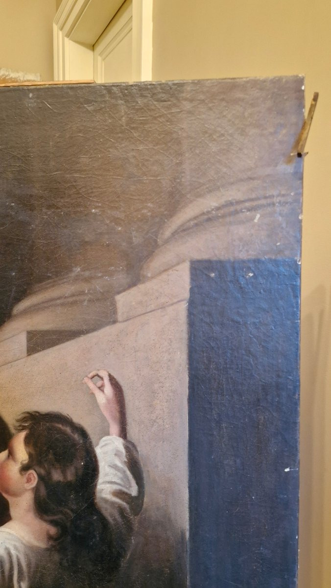 Peinture Huile Sur toile Religieuse XIX Ème S -photo-6