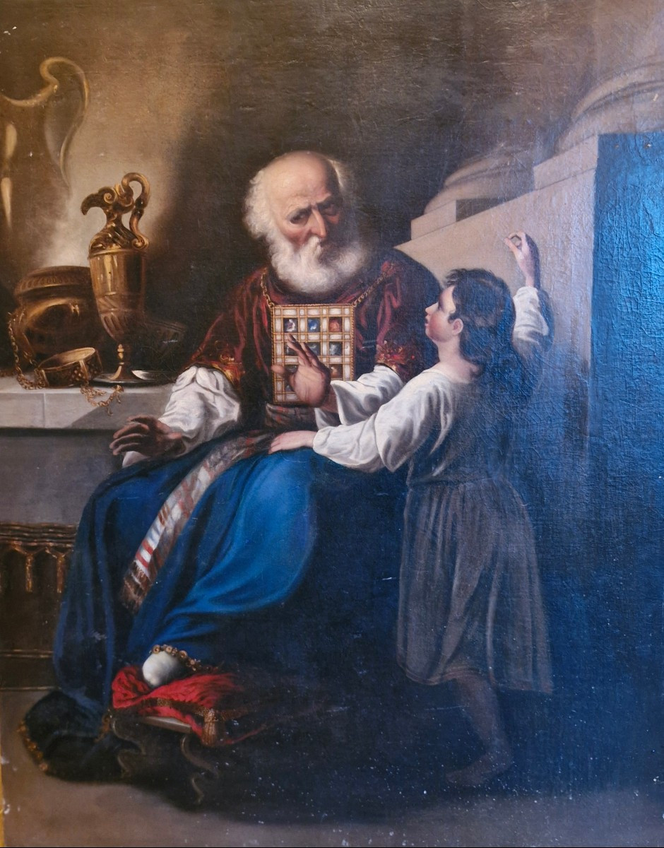 Peinture Huile Sur toile Religieuse XIX Ème S 