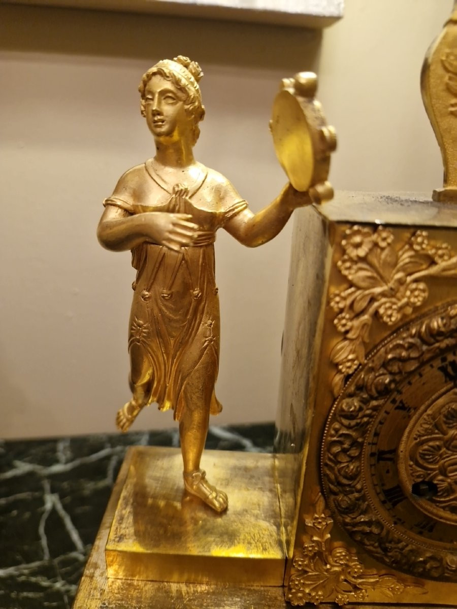 Gilt Bronze Clock, Empire Period-photo-1