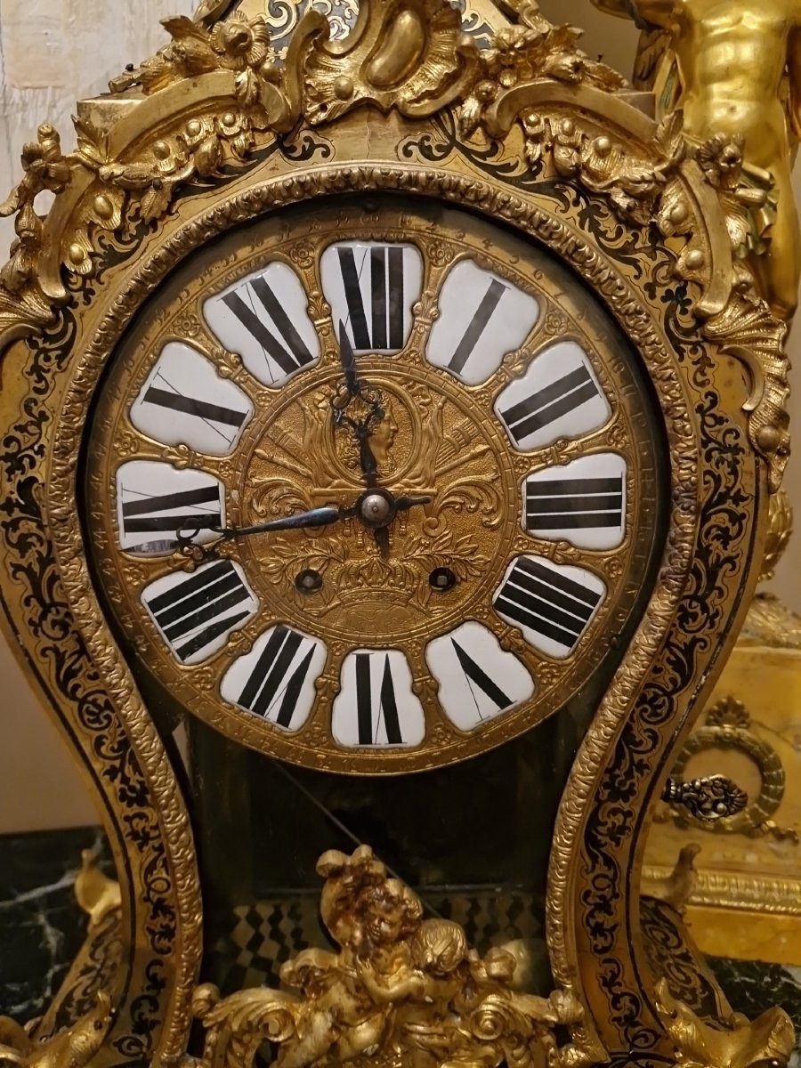 Cartel en marqueterie Époque NAPOLÉON III -photo-1