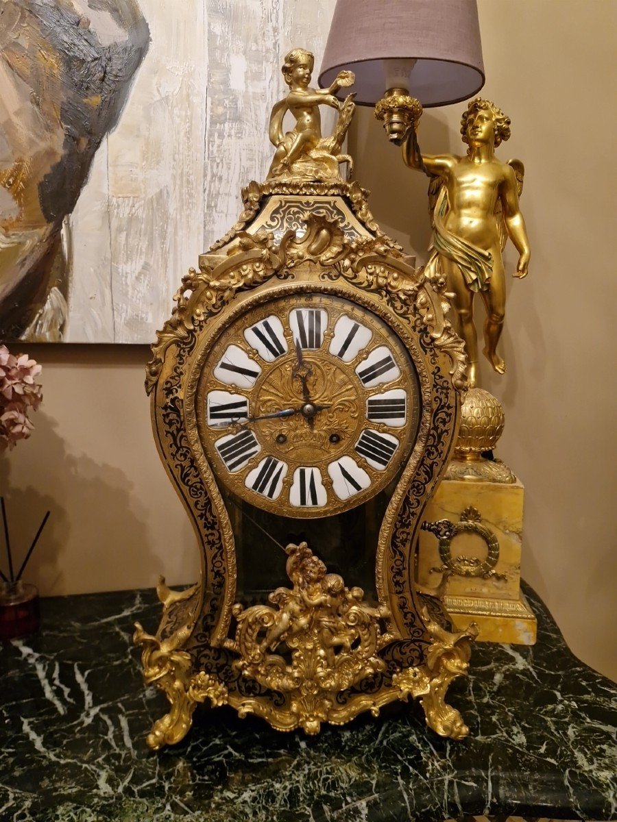 Cartel en marqueterie Époque NAPOLÉON III 