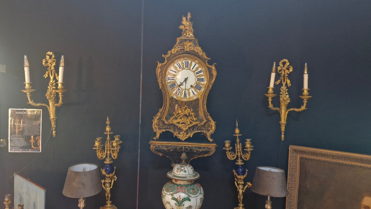 Pair Of Louis XVI Style Gilt Bronze Wall Sconces Signed Millet In Paris -photo-2