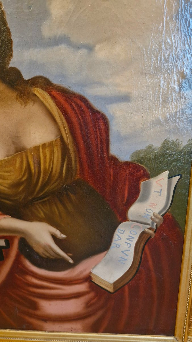 Huile sur toile La Sybille de Cumes-photo-4