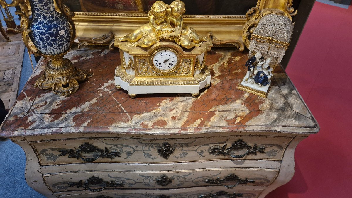Commode tombeau Louis XV patinée 18 ème s-photo-3