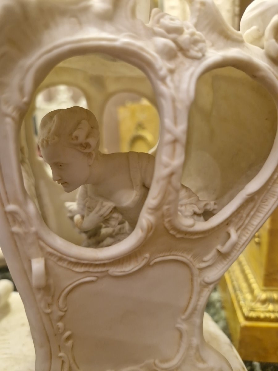 Biscuit Porcelain Group, Napoleon III Bronze Mount-photo-1