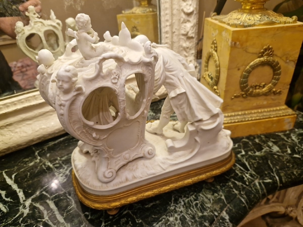 Biscuit Porcelain Group, Napoleon III Bronze Mount-photo-5