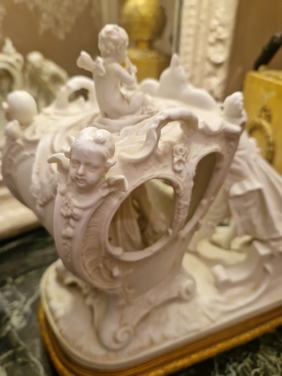 Biscuit Porcelain Group, Napoleon III Bronze Mount-photo-6