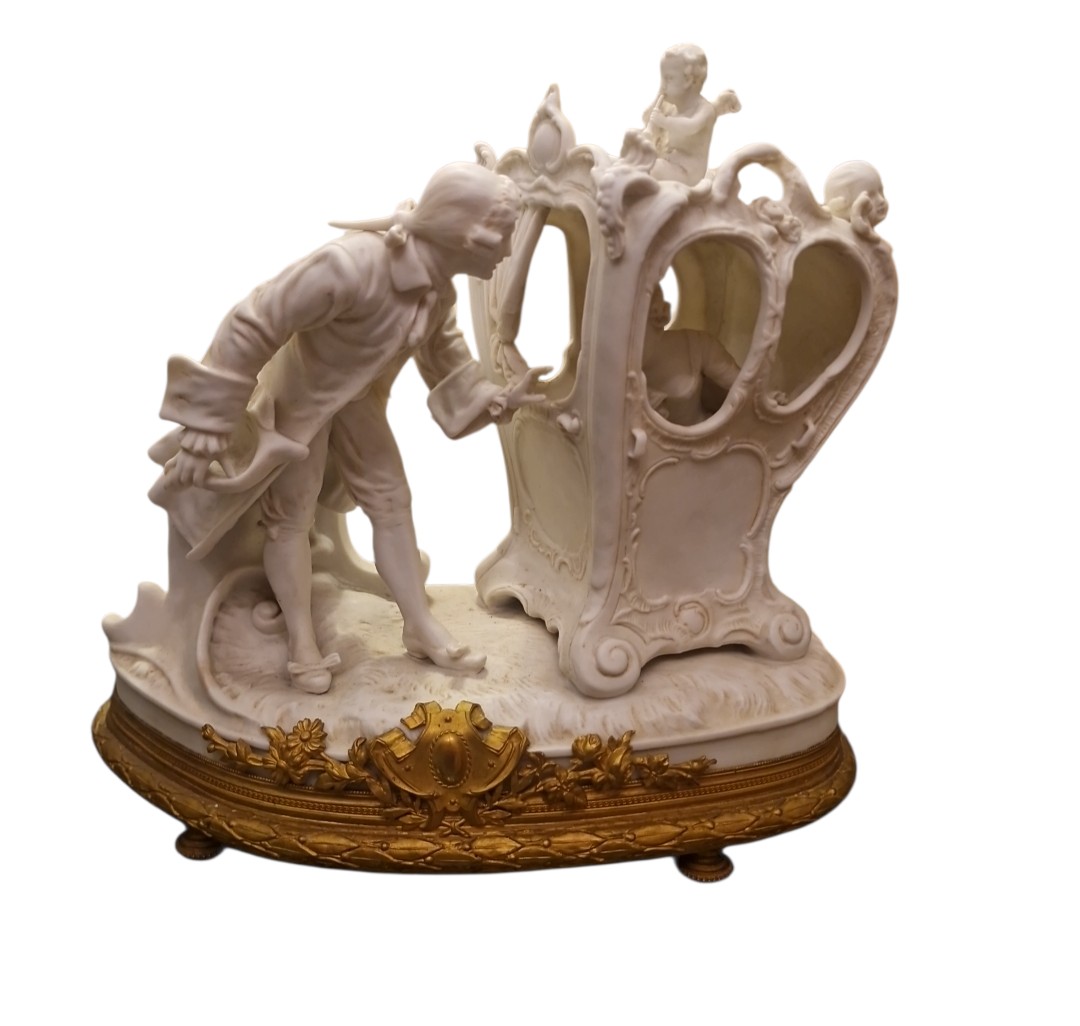 Biscuit Porcelain Group, Napoleon III Bronze Mount