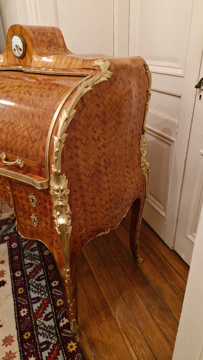 Cylinder Desk Clock, Napoleon III Era -photo-6