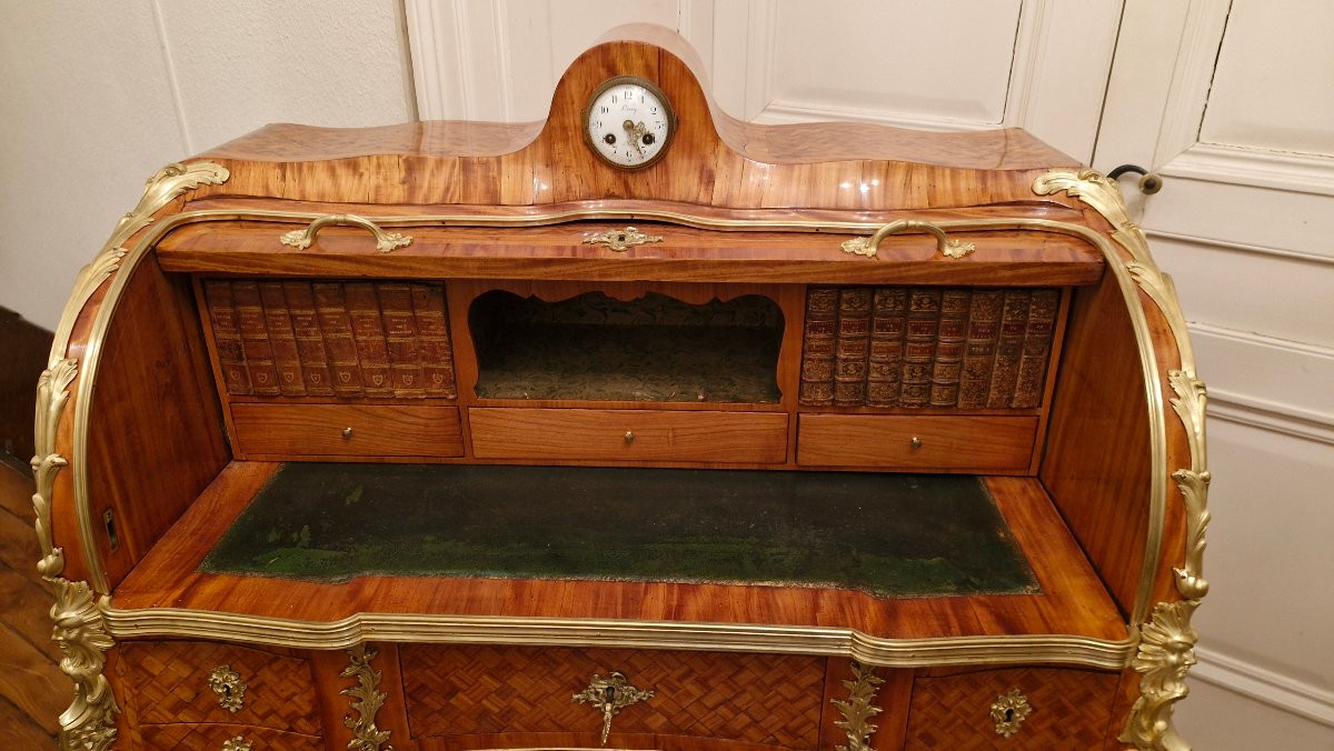 Cylinder Desk Clock, Napoleon III Era -photo-7