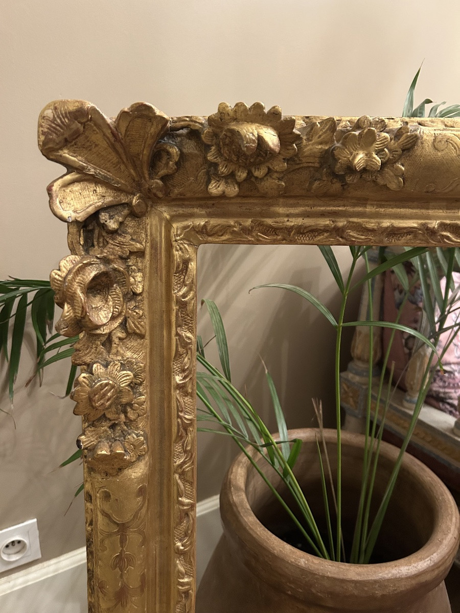 Large Louis XIV Giltwood Frame, 18th Century-photo-1