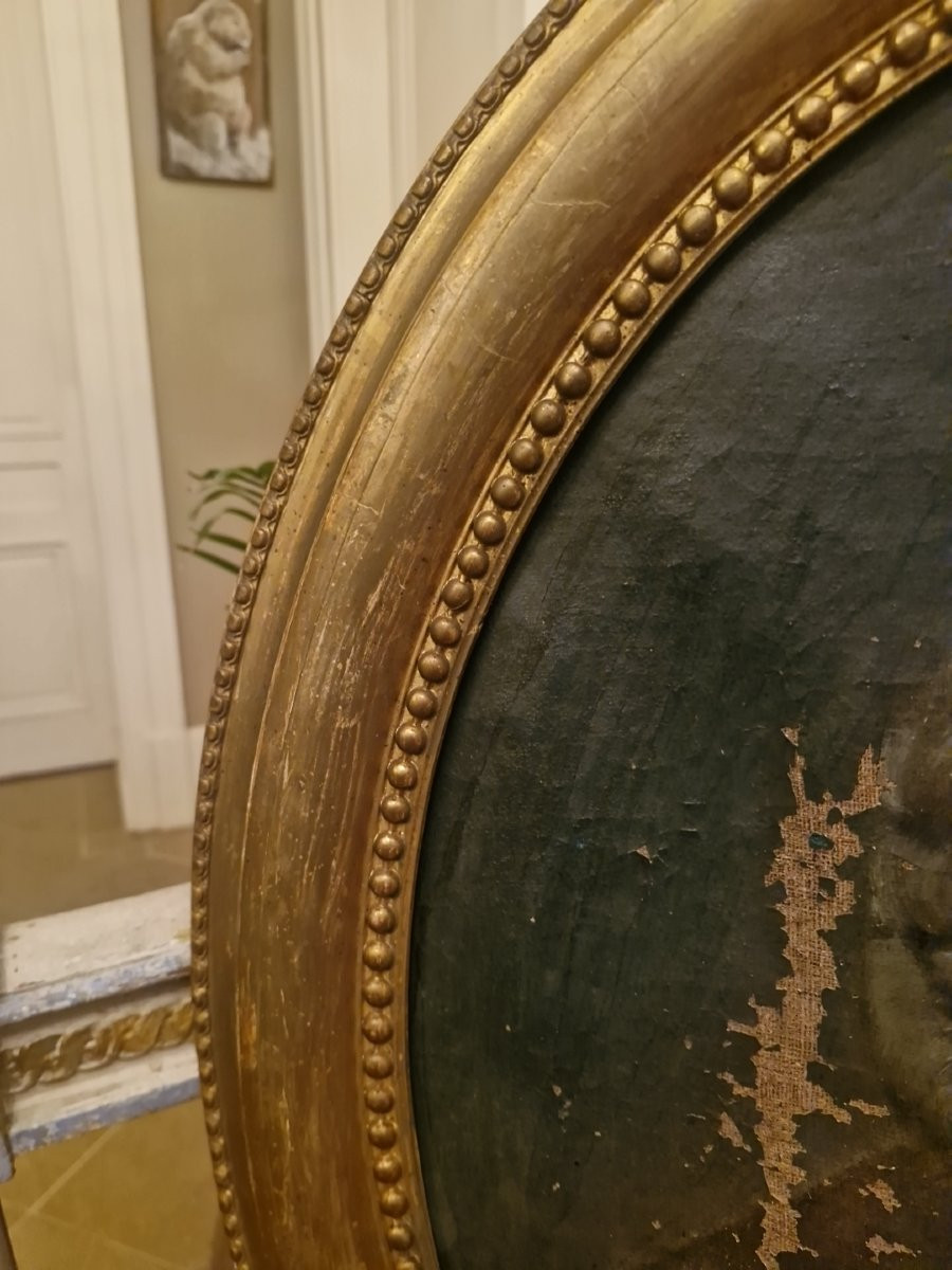 Portrait ovale du Baron de Clugny 18 Ème s-photo-2