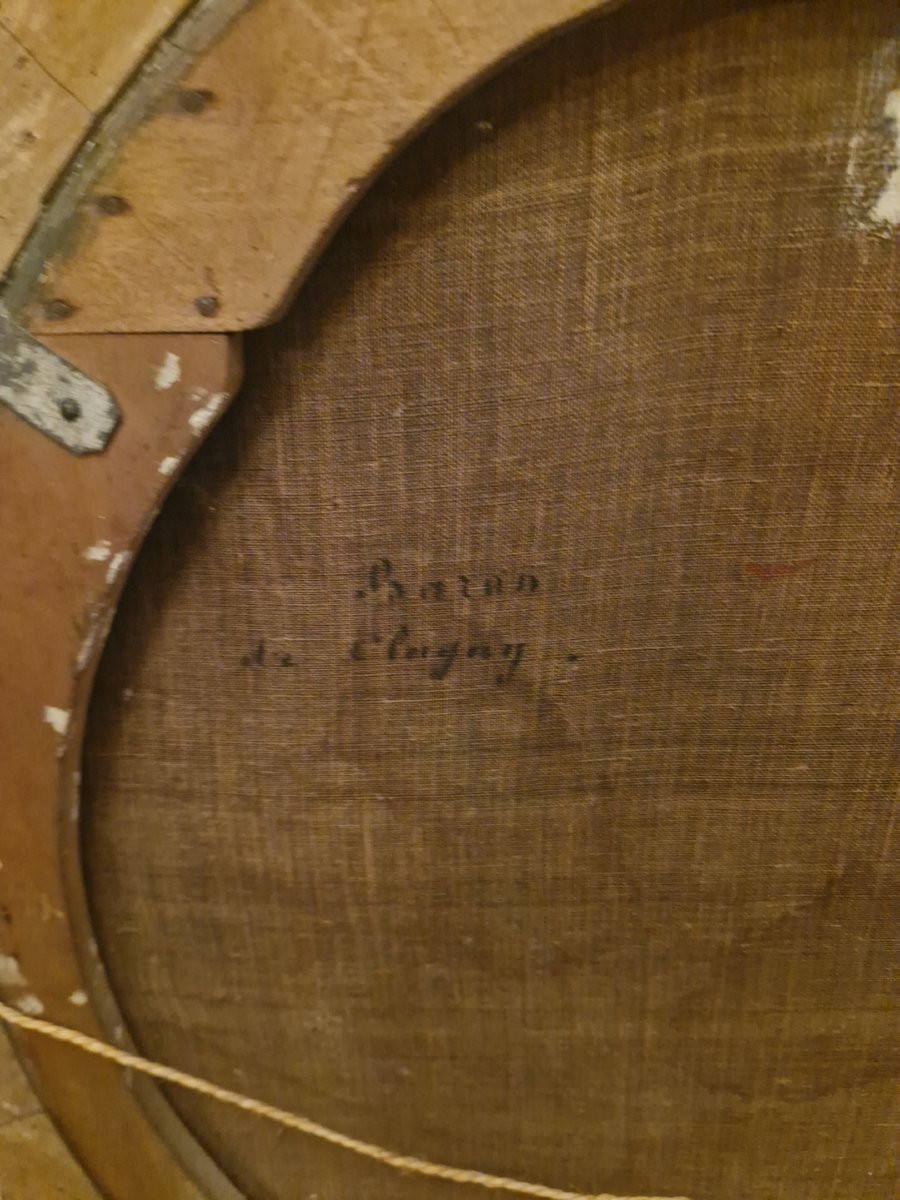 Portrait ovale du Baron de Clugny 18 Ème s-photo-5