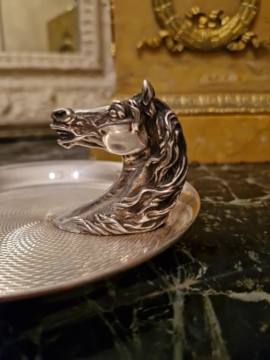 Cendrier tête de cheval Hermès-photo-3