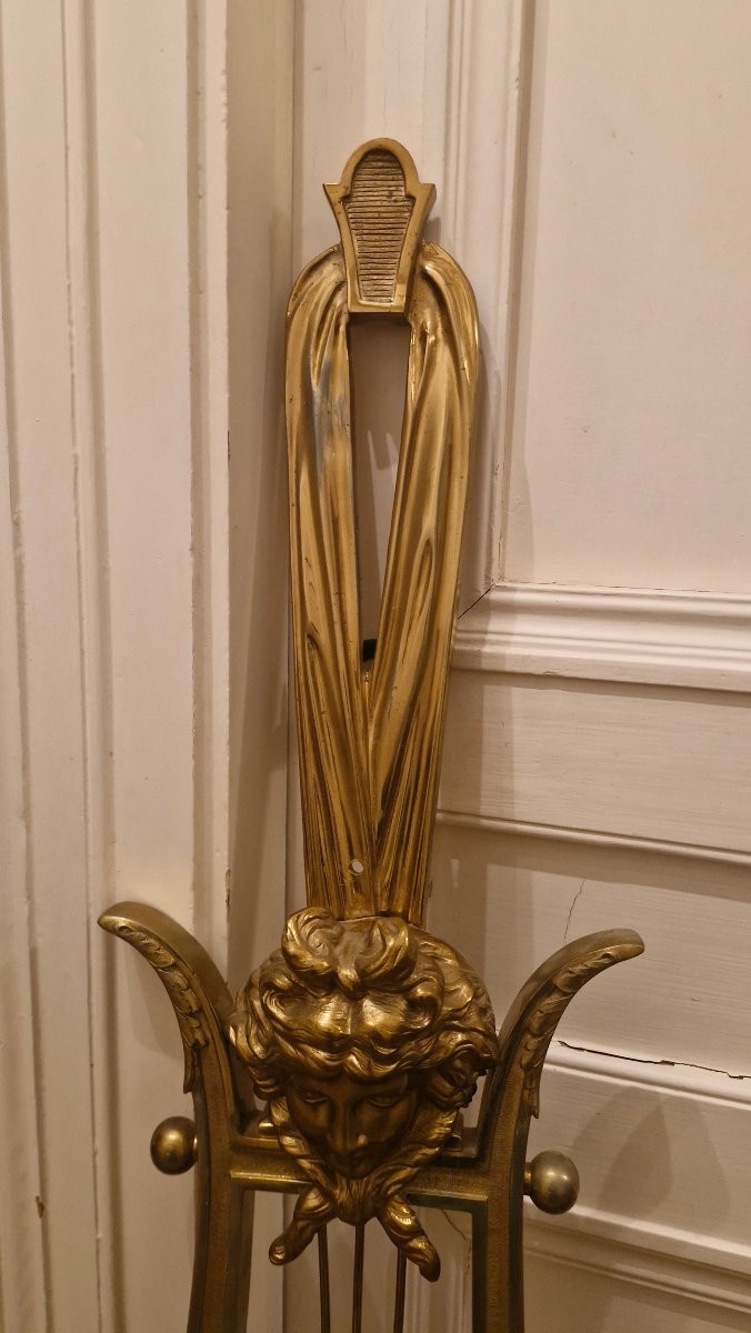 Paire d'appliques de château en bronze-photo-3