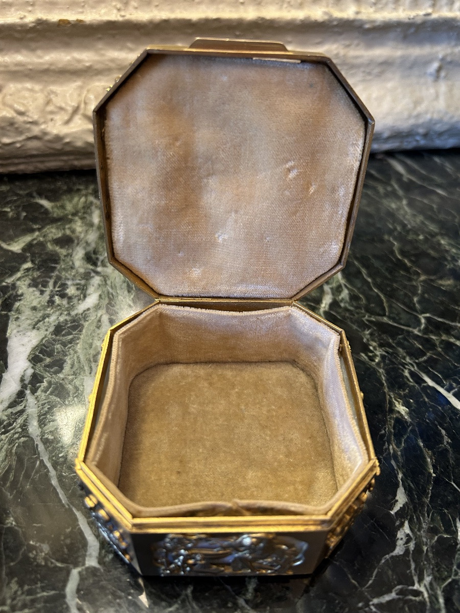 Coffret à incrustation de gravure de femme Napoléon III-photo-5