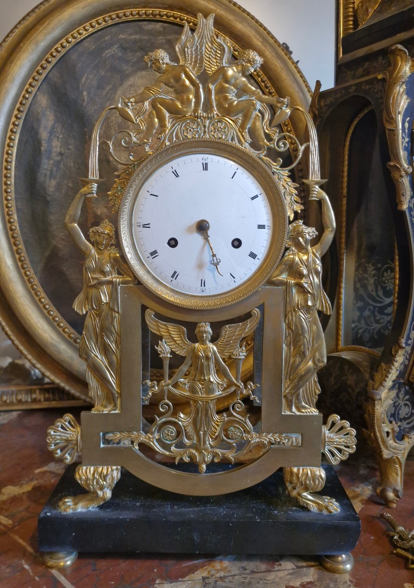Empire Bronze Portico Clock