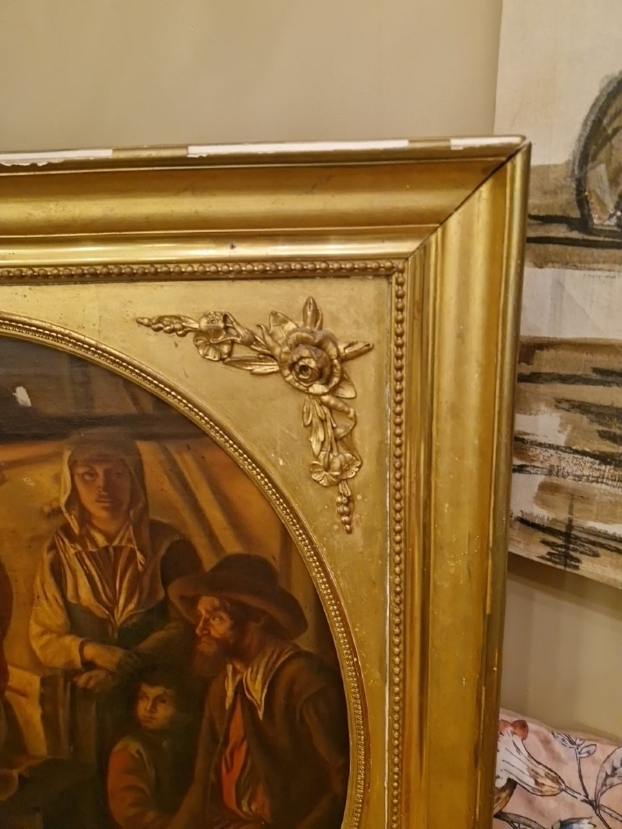 D'après Lenain, la forge, huile sur toile Mlle Heurtier-photo-3