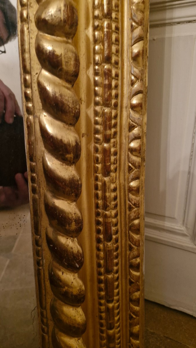 Miroir, Cadre En bois doré d'époque XVIII Ème s-photo-2