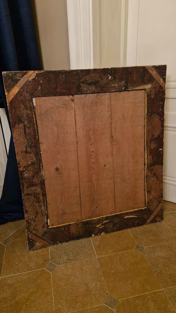 Miroir, Cadre En bois doré d'époque XVIII Ème s-photo-5