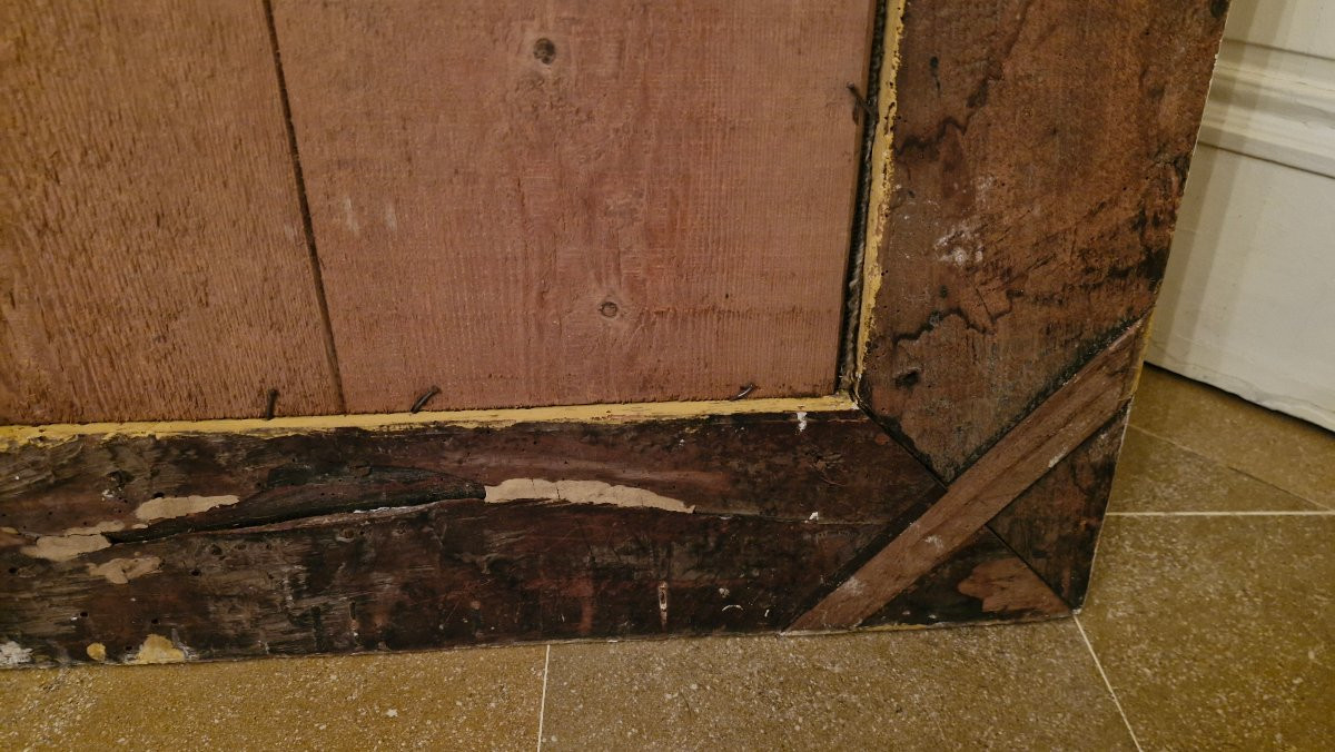 Miroir, Cadre En bois doré d'époque XVIII Ème s-photo-7