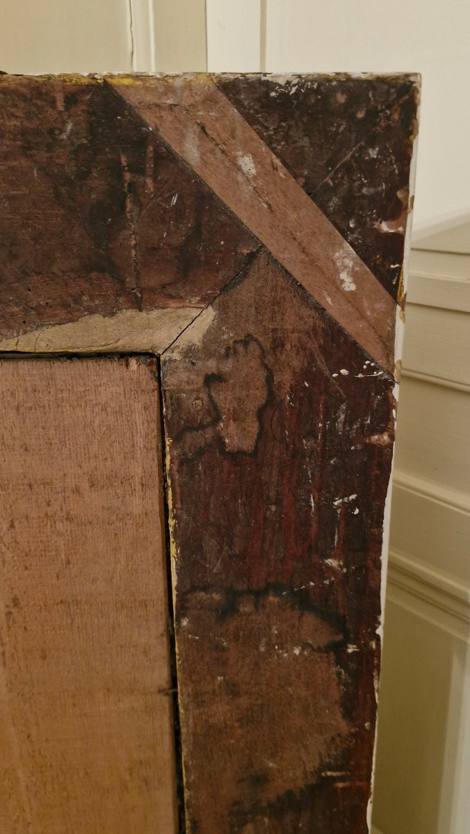 Miroir, Cadre En bois doré d'époque XVIII Ème s-photo-8