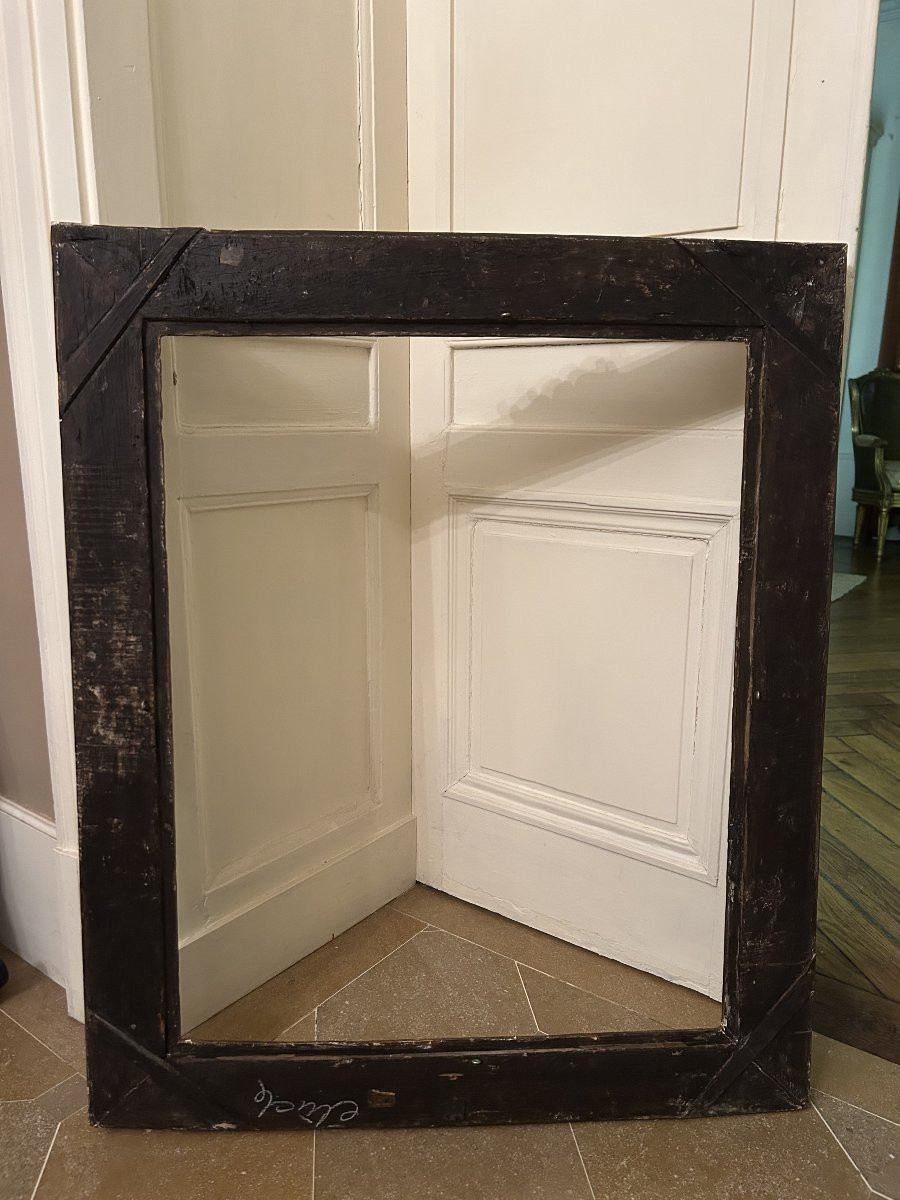 Cadre XVIIIe siècle en bois scuplté -photo-1