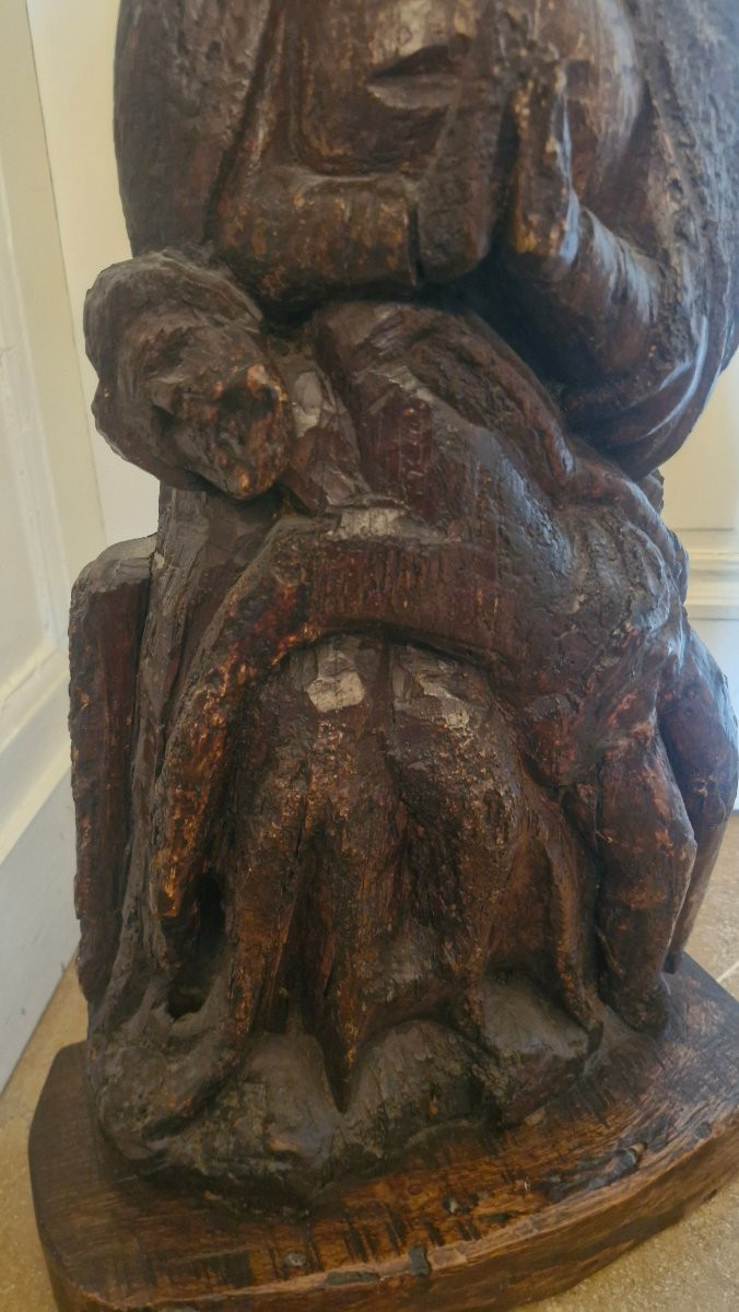 Pietà en chêne Époque XVII Ème S -photo-3