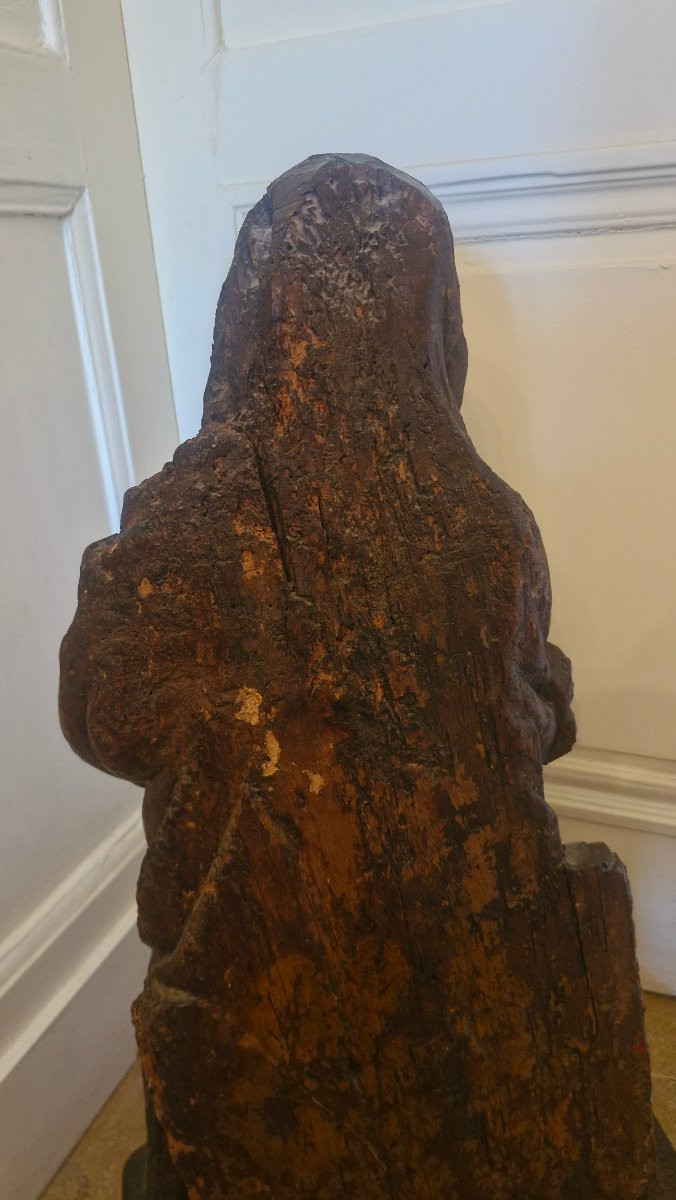 Pietà en chêne Époque XVII Ème S -photo-5