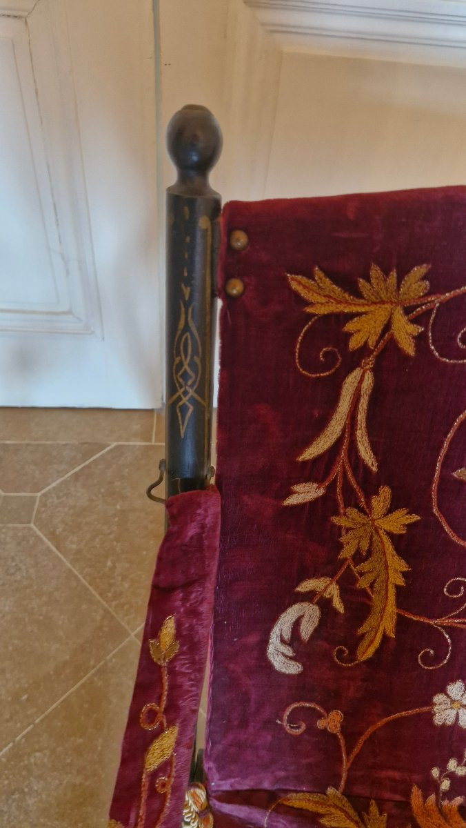 Paire de fauteuils pliables Époque Napoléon III -photo-4