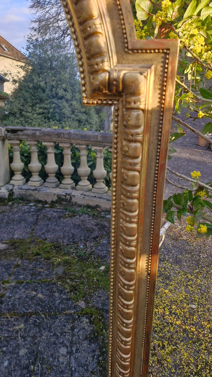 Miroir d'époque Napoléon III en jois doré-photo-4
