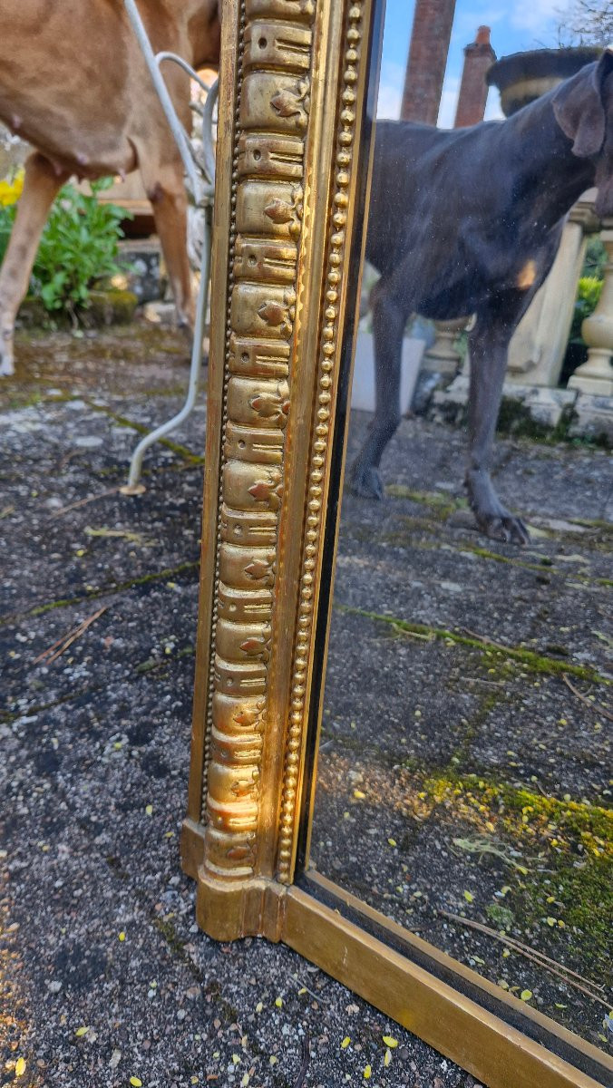 Miroir d'époque Napoléon III en jois doré-photo-3