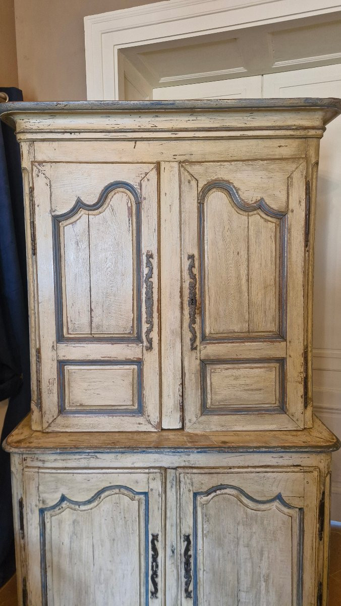 18th C. Patinated Wood Presentation Sideboard-photo-2