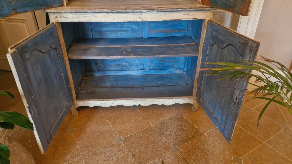 18th C. Patinated Wood Presentation Sideboard-photo-1