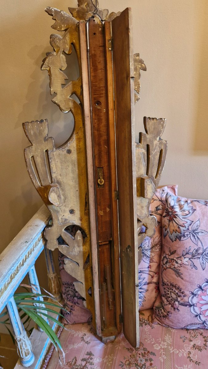 Napoleon III Period Gilded Wooden Barometer-photo-7