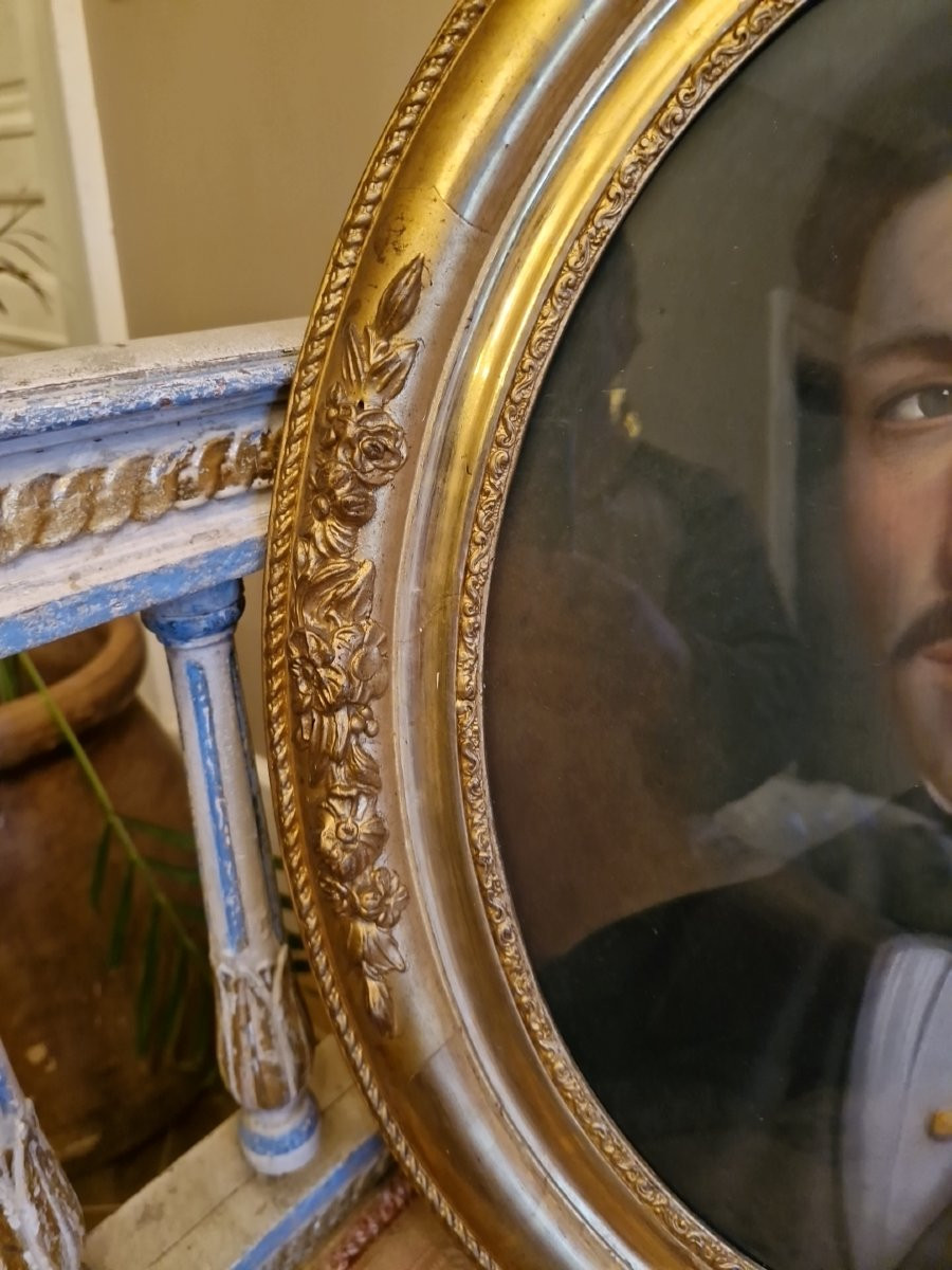 Portrait, Pastel Of A Man 19th Century-photo-2