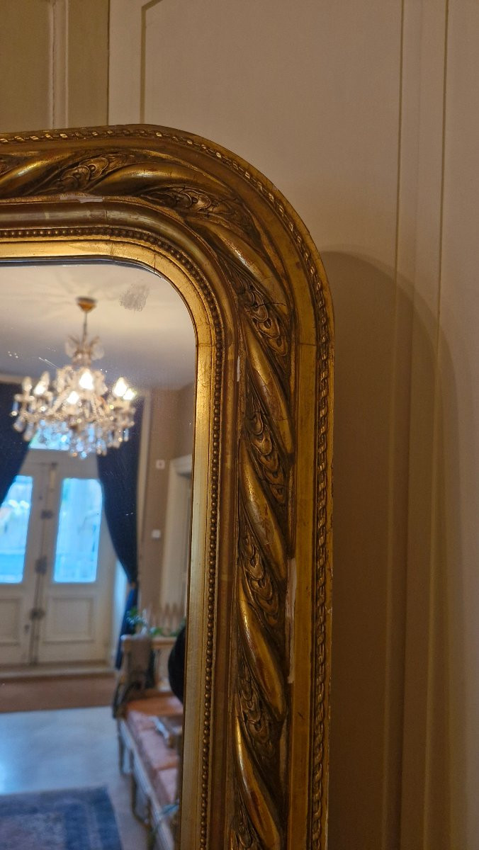 Miroir Doré Époque Napoléon III -photo-2
