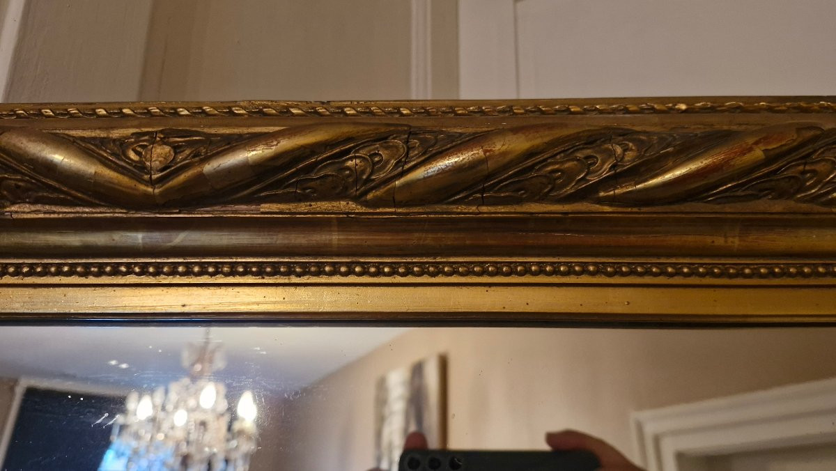 Miroir Doré Époque Napoléon III -photo-3