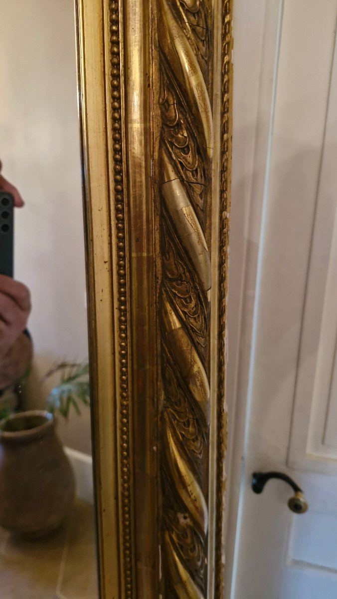Miroir Doré Époque Napoléon III -photo-4