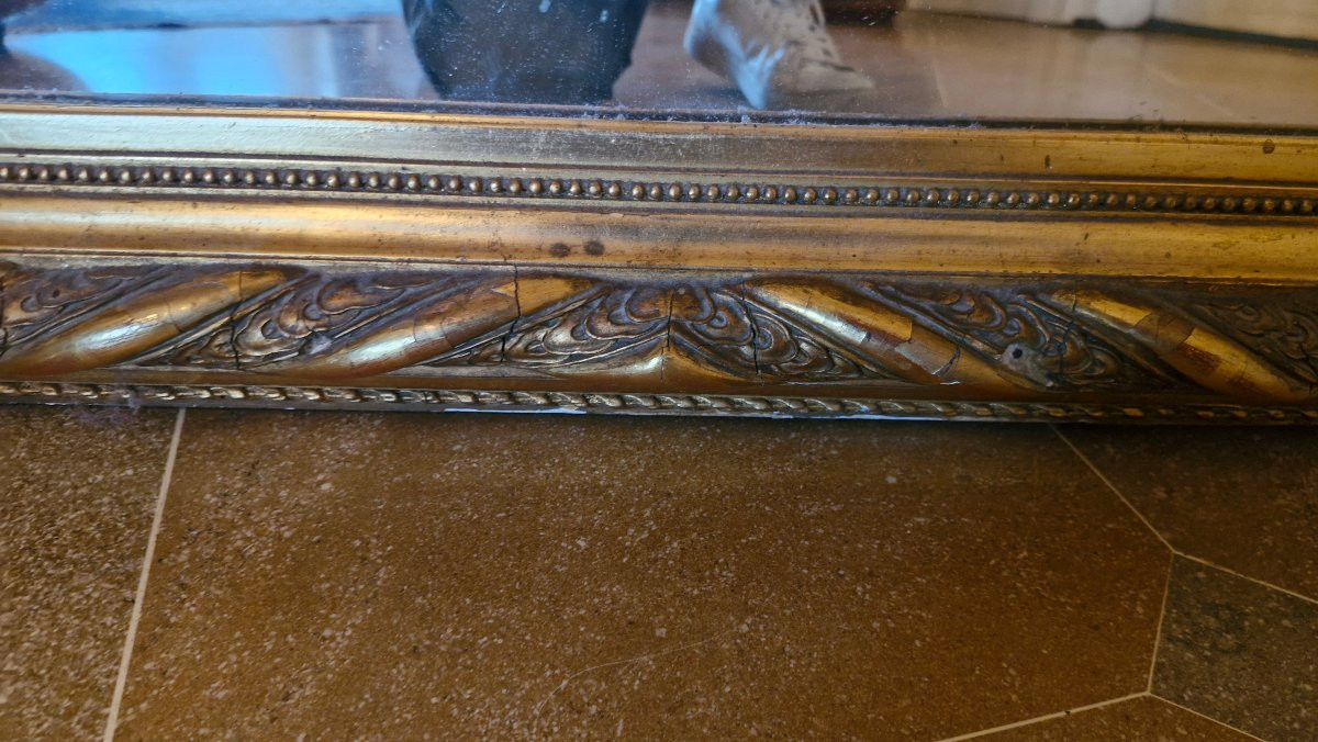 Miroir Doré Époque Napoléon III -photo-2