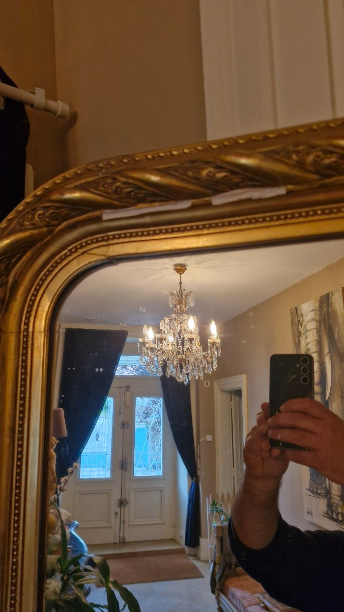 Miroir Doré Époque Napoléon III -photo-5