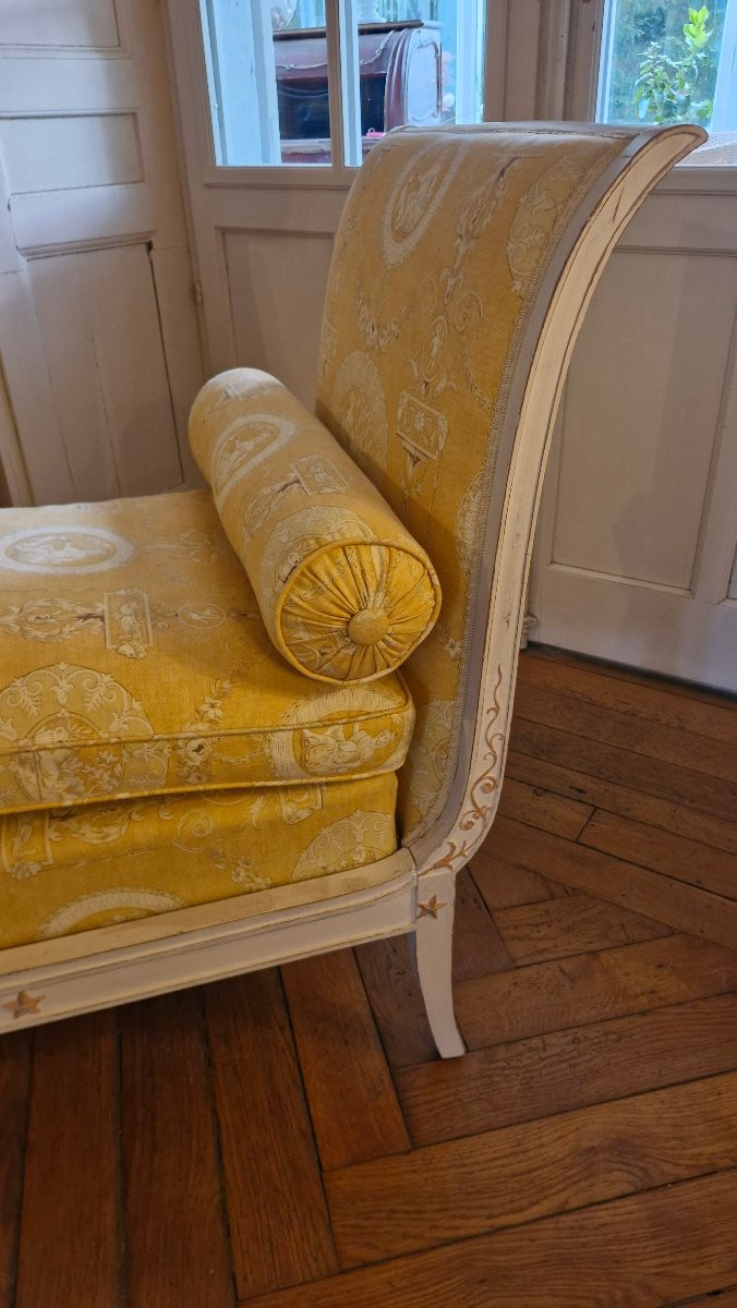 Lit de repos en bois laqué Époque XIX Ème S -photo-4