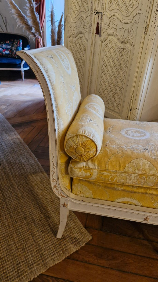 Lit de repos en bois laqué Époque XIX Ème S -photo-2