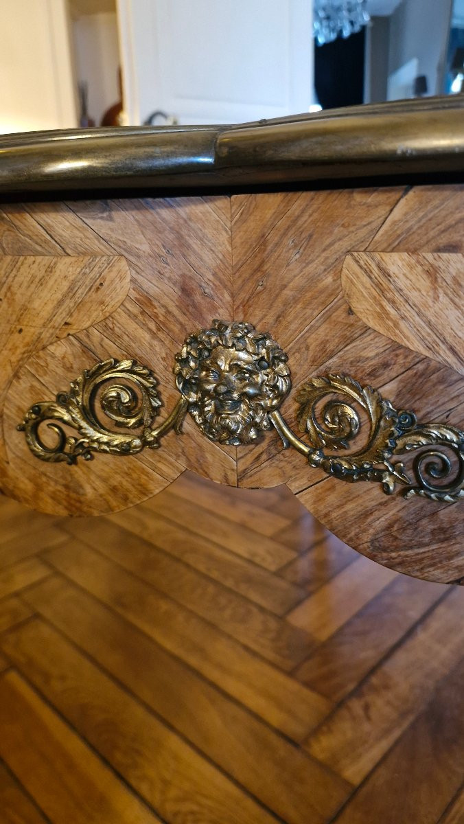 Louis XV Style Marquetry Flat Desk-photo-1