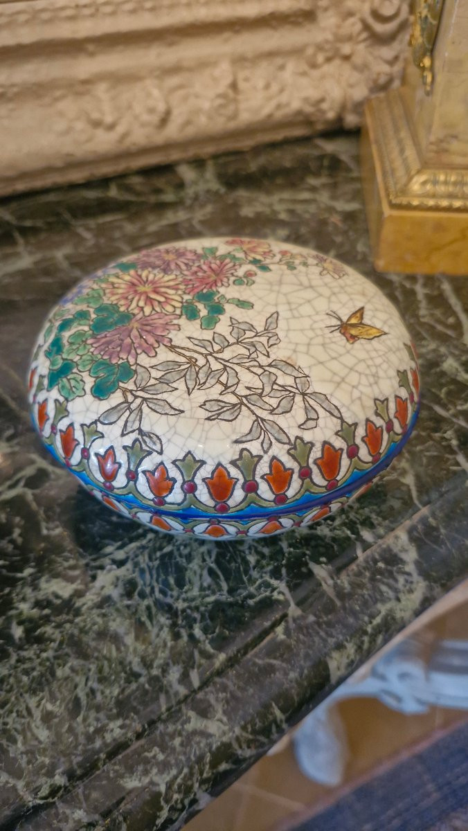 Candy Box In Longwy Enamel-photo-2